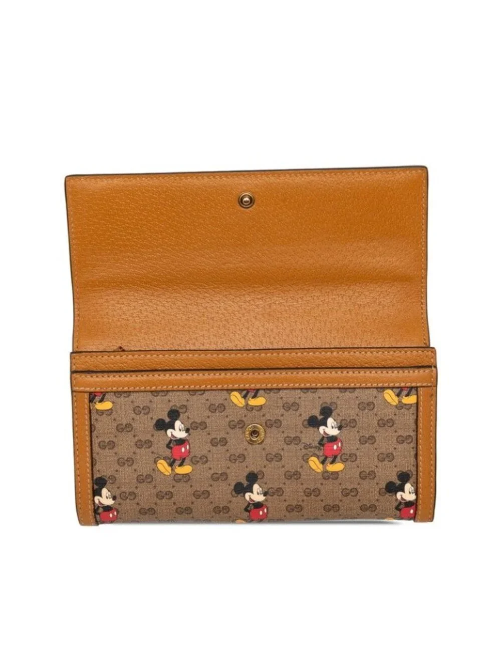 Gucci Disney Mini GG Supreme Mickey Mouse Continental Wallet Brown Leather - Picture 4 of 7